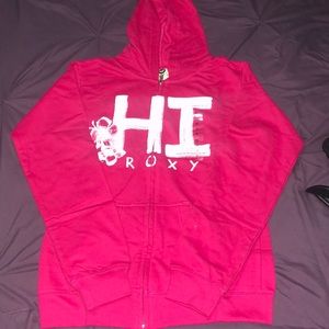 Roxy Hawaii Zip-Up Pink Hoodie